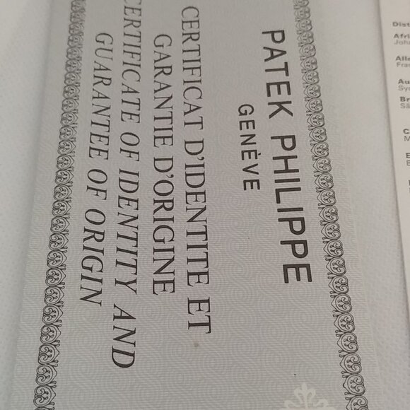 Patek Philippe  Certificate of Origin & Booklets, Reference 4183, - Picture 3 of 10